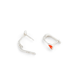 серьги сердца с эмалью