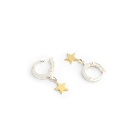 серьги звезды позолоченные