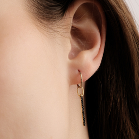 серьга колечко из золота