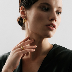 позолоченное кольцо starfruit