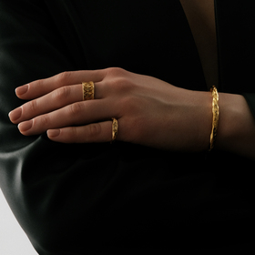 позолоченное кольцо rhombus