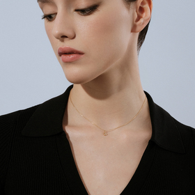 antique колье ii из желтого золота с бриллиатом