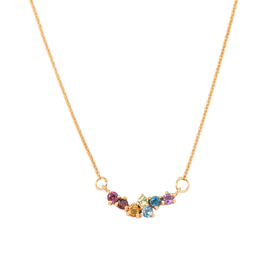 цепочка из серебра с радужным созвездием в позолоте