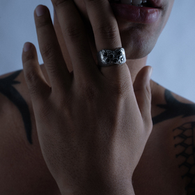 кольцо из серебра blck nmbr 1