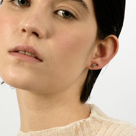 серьги с радужными созвездиями в позолоте