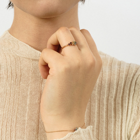 позолоченное кольцо из серебра с радужным созвездием