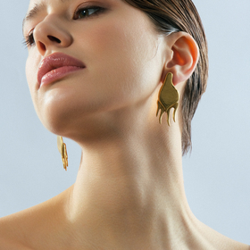 позолоченные серьги