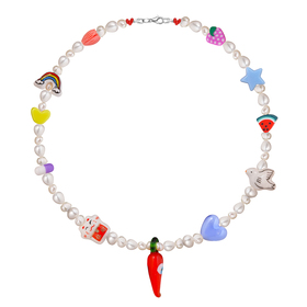 жемчужное колье с подвесками