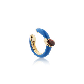 кафф из желтого золота с гранатом  candy