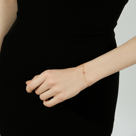 браслет-цепь из желтого золота с рубином