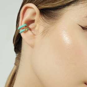 кафф из желтого золота с хризолитом candy