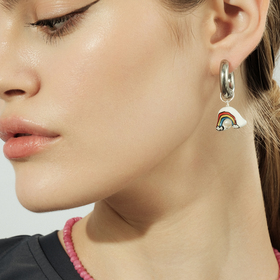 rainbow single earring