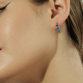 серьги из желтого золота с аметистамиcandy