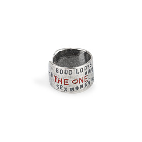 незамкнутое кольцо из серебра «the one»