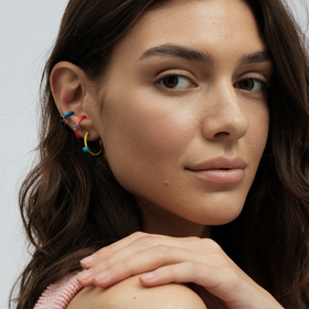 кафф из желтого золота с аметистом  candy