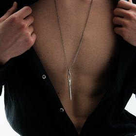 подвеска игла с серебряным покрытием