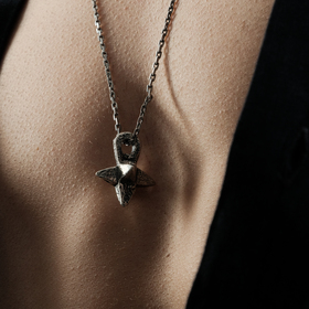 подвеска булава с серебряным покрытием