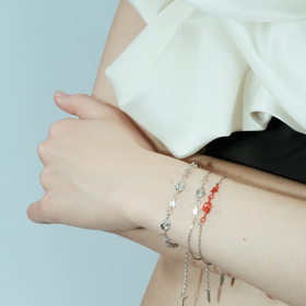 браслет-цепь  mascot из серебра