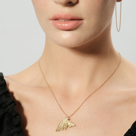 колье-лепесток с 3 вставками