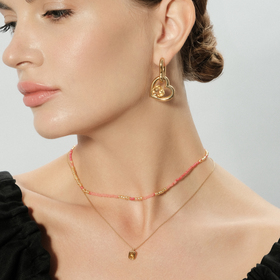 моноcерьга из серебра, покрытая желтым золотом