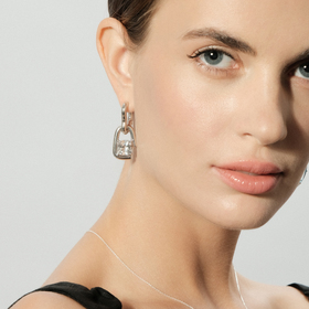 моносерьга из серебра