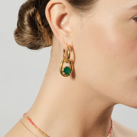 позолоченная моносерьга из серебра