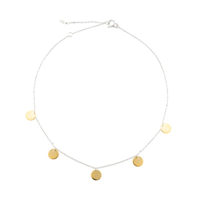 колье с позолоченными монетками