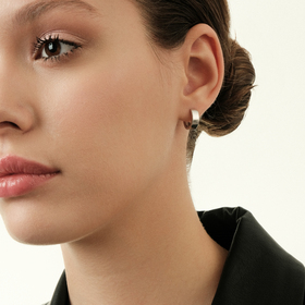 широкие серьги-кольца из серебра