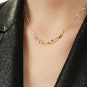 колье-цепь из серебра mascot