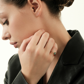 кольцо из золота my color с гранатом