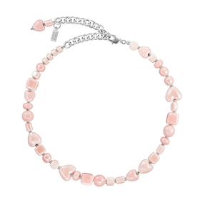 pink sugar baby. розовый чокер из керамических бусин