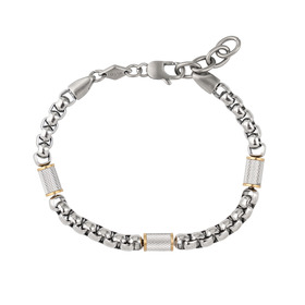 серебристый браслет-цепь fossil