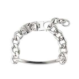 серебристый браслет-цепь fossil