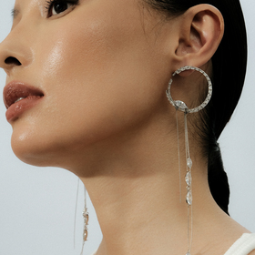 серьги в форме круга crush