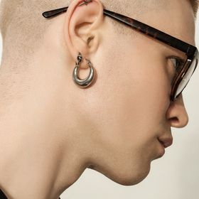 моносерьга «узел» из нержавеющей стали