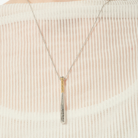 колье бита из серебра