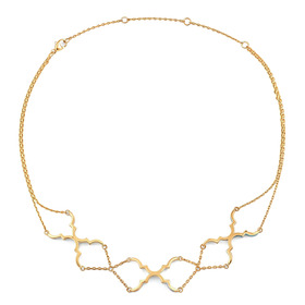 подвижный чокер марокко из серебра с позолотой и эмалью