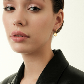 позолоченная моносерьга из серебра joy