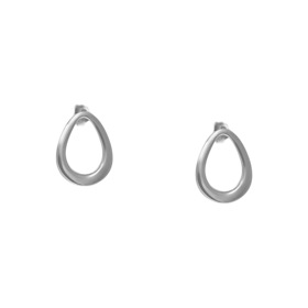 малые серьги из серебра «авокадо»