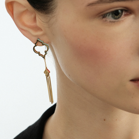 серебряные позолоченные серьги марокко