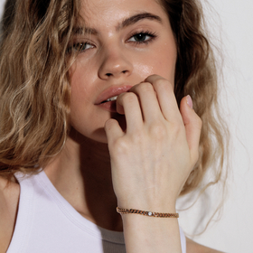 браслет с белым цирконитом