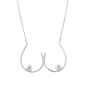 колье грудь из серебра