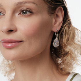 серьги с цирконием