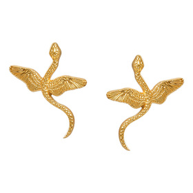 позолоченные серьги-змеи куэлебре