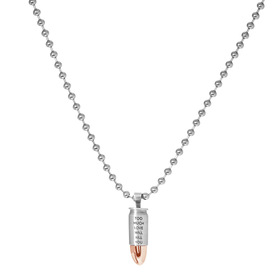 подвеска-талисман из серебра «пуля» с покрытием розовым золотом