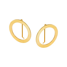 позолоченные серьги-круги