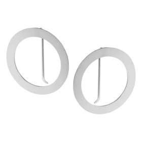 серьги-круги из серебра