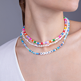 колье из жемчуга с сердечками