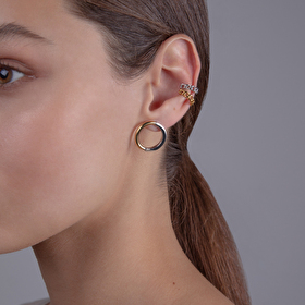 позолоченный кафф-цепь из серебра