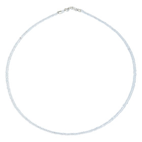 чокер из серебра и горного хрусталя